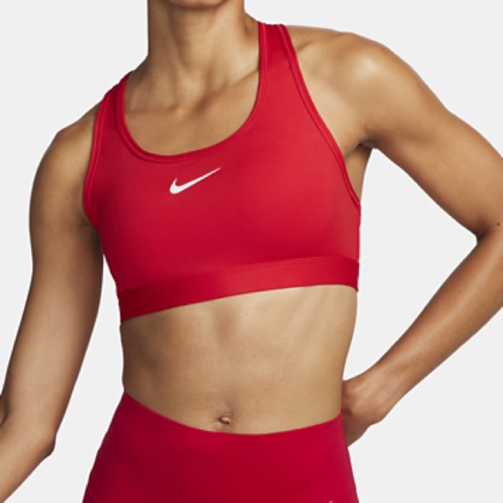 Nike Swoosh Women's Training Sports Bra Red Size NWT